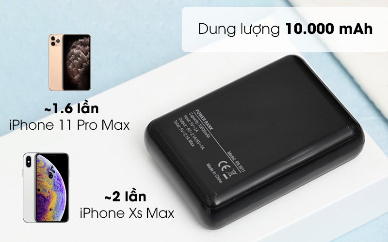 Dung lượng 10.000 mAh vượt trội