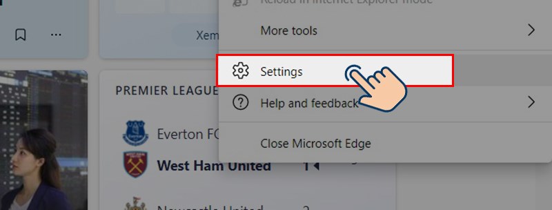 Tại đ&acirc;y bạn h&atilde;y chọn v&agrave;o Settings.&nbsp;