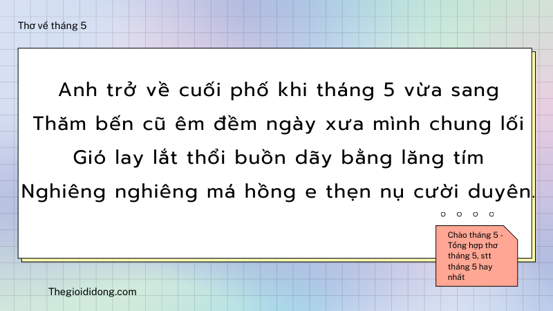 Thơ tháng 5 hay nhất 