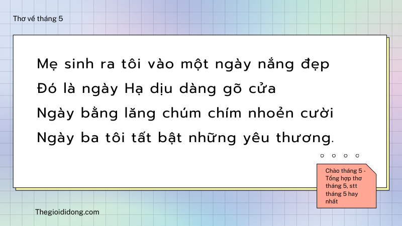 Thơ tháng 5 hay nhất
