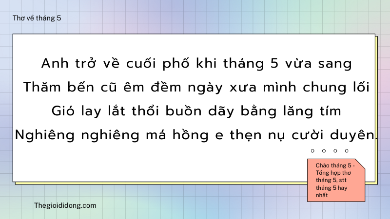 Thơ tháng 5 hay nhất&nbsp;