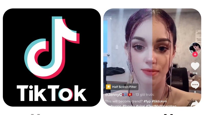 C&aacute;ch quay video hiệu ứng nửa m&agrave;n h&igrave;nh half screen filter tr&ecirc;n TikTok