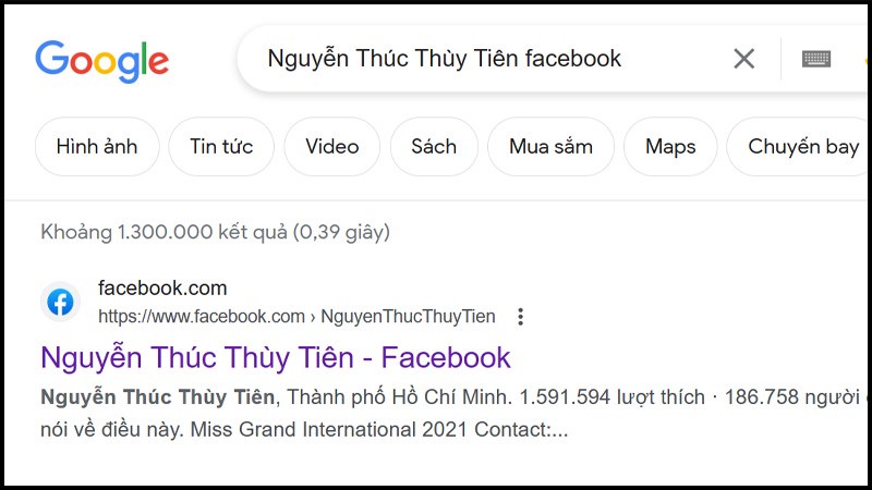 tìm trên google