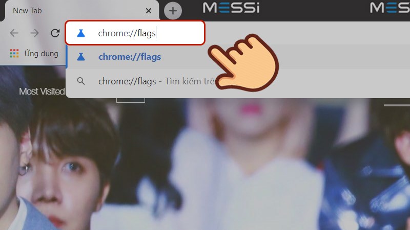 Nhập từ khóa chrome://flags vào thanh địa chỉ và nhấn Enter