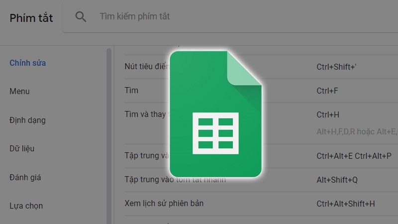 Tổng hợp c&aacute;c ph&iacute;m tắt trong Google Sheets th&ocirc;ng dụng, đầy đủ nhất