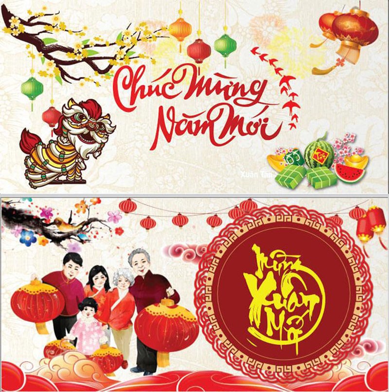 Mẫu thiệp xuân Tân Sửu 12