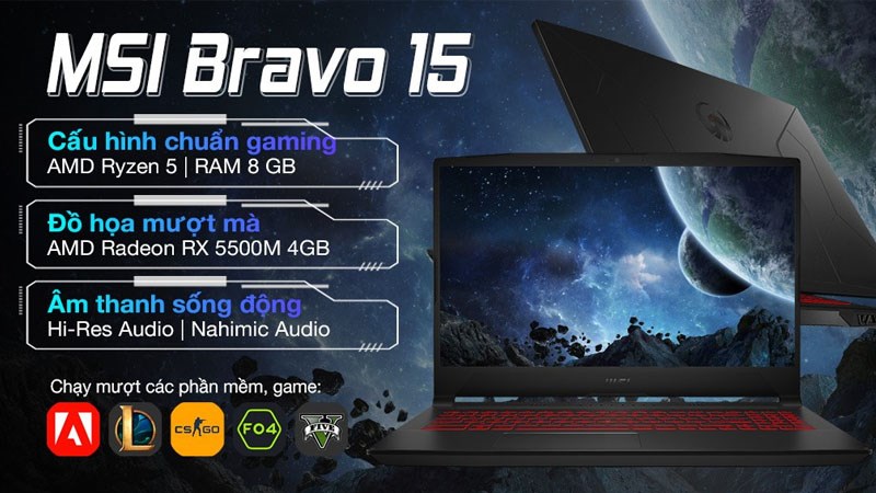 Laptop MSI Gaming Bravo 15 B5DD R5 5600H