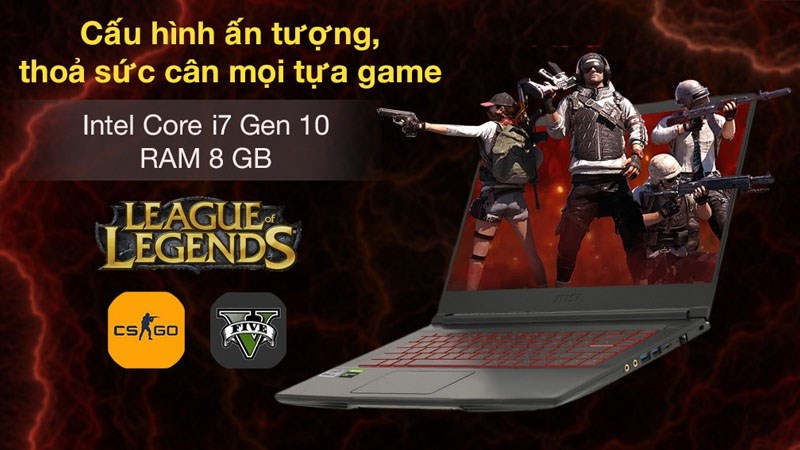 Laptop MSI Gaming GF63 Thin 10SC i7&nbsp;