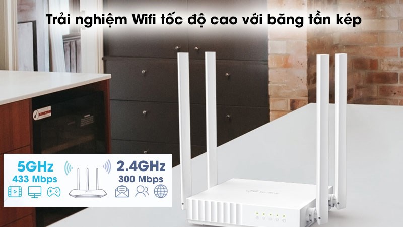 Router Wifi Chuẩn AC750 TP-Link Archer C24 