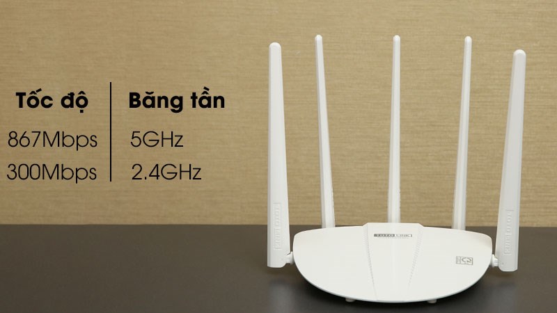 Router Wifi Chuẩn AC1200 Totolink A810R