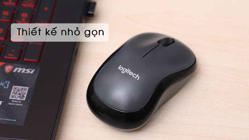 Chuột không dây Logitech Silent M220 Đen