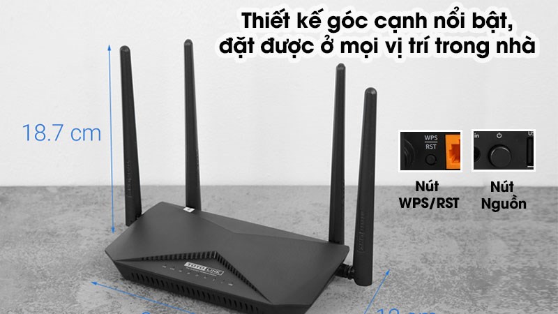 Router Wifi Chuẩn AC1200 Totolink A3002RU V2 Gigabit