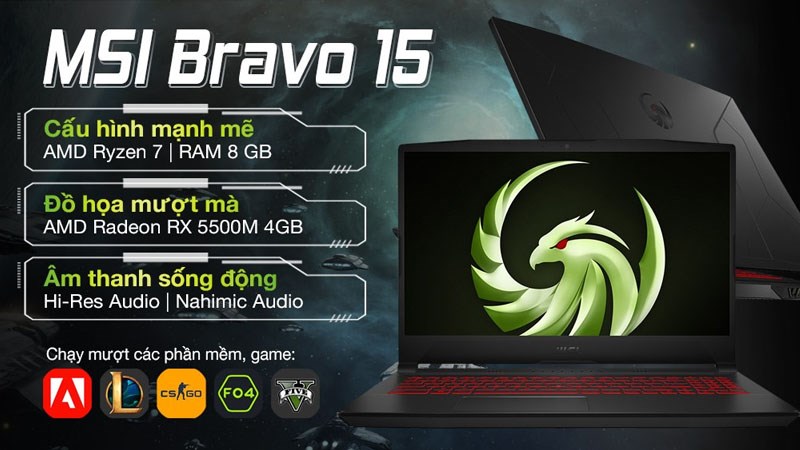 Laptop MSI Gaming Bravo 15 B5DD R7