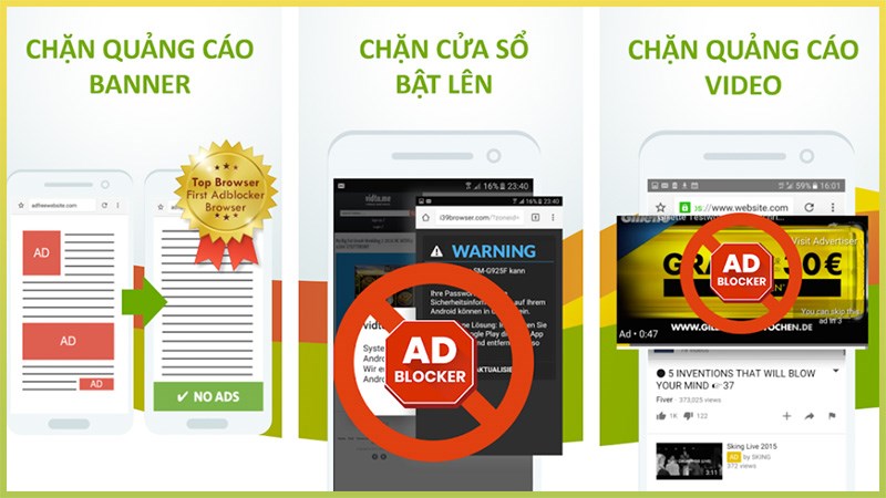 AdBlock giúp chặn mọi loại quảng cáo gây phiền toái