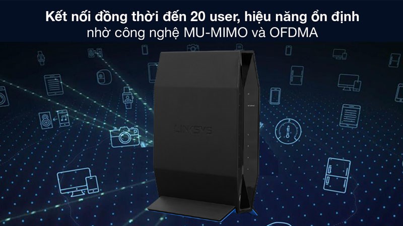 Router Wifi Chuẩn Wifi 6 Linksys E7350AH l