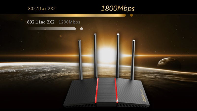 Router Chuẩn Wifi 6 Băng Tần K&eacute;p Asus AX55 