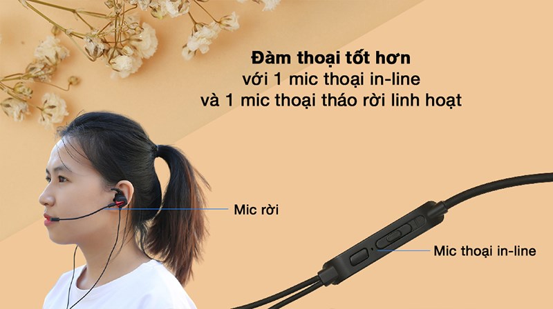 Giọng thoại trong trẻo nhờ tích hợp mic thoại