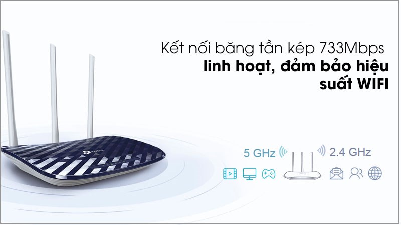 Router Wifi Chuẩn AC750 Băng Tần K&eacute;p TP-Link Archer C20