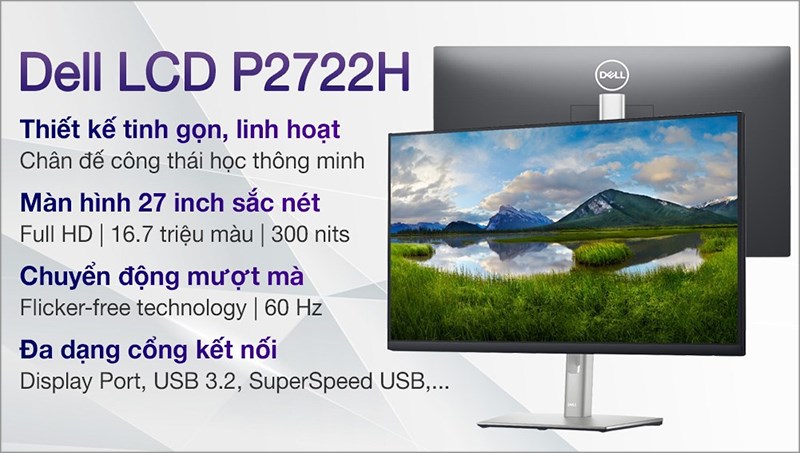 Màn hình Dell LCD P2722H 27 inch