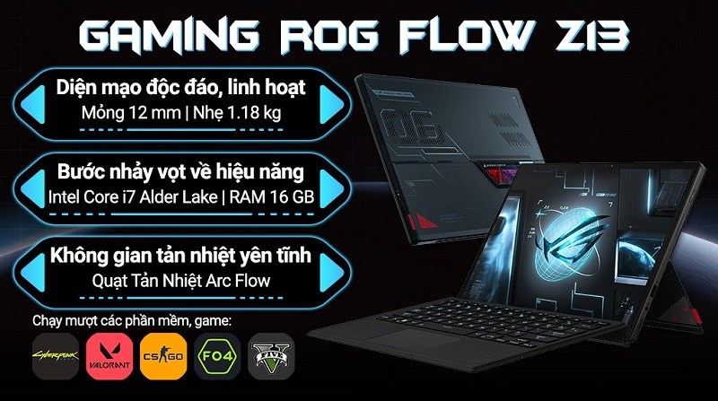 Laptop Asus Gaming ROG Flow Z13 GZ301Z (LD110W) Laptop Asus Gaming ROG Flow Z13 GZ301Z (LD110W)