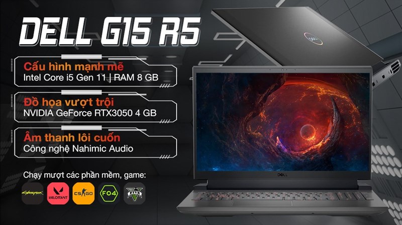 Laptop Dell Gaming G15 5511