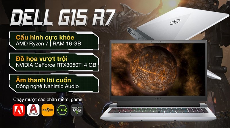 Laptop Dell Gaming G15 5515 R7 5800H