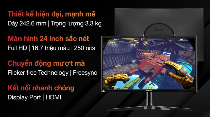 M&agrave;n h&igrave;nh Samsung LCD Gaming 24 inch 