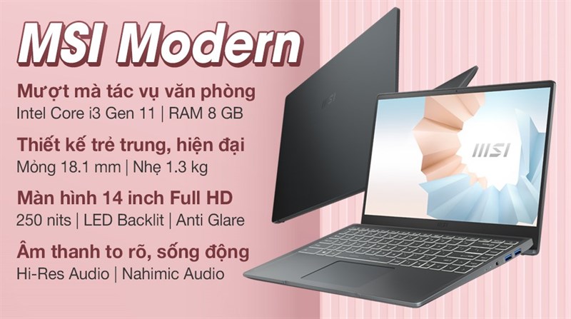 MSI Modern 14 B11MOU i3 1115G4