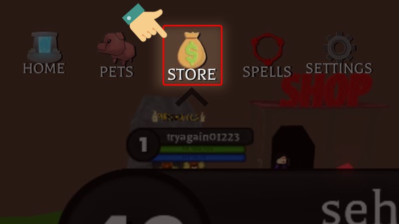 Nhấn vào Biểu tượng chiếc túi