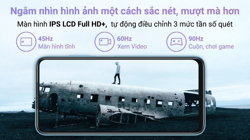 Tần số qu&eacute;t 90 Hz gi&uacute;p vuốt, chạm mượt m&agrave;