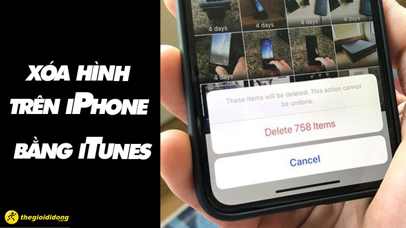 xóa hình trên iPhone bằng iTunes Xóa hình trên iPhone bằng iTunes