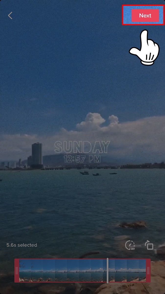 Căn chỉnh độ d&agrave;i video, chọn Next