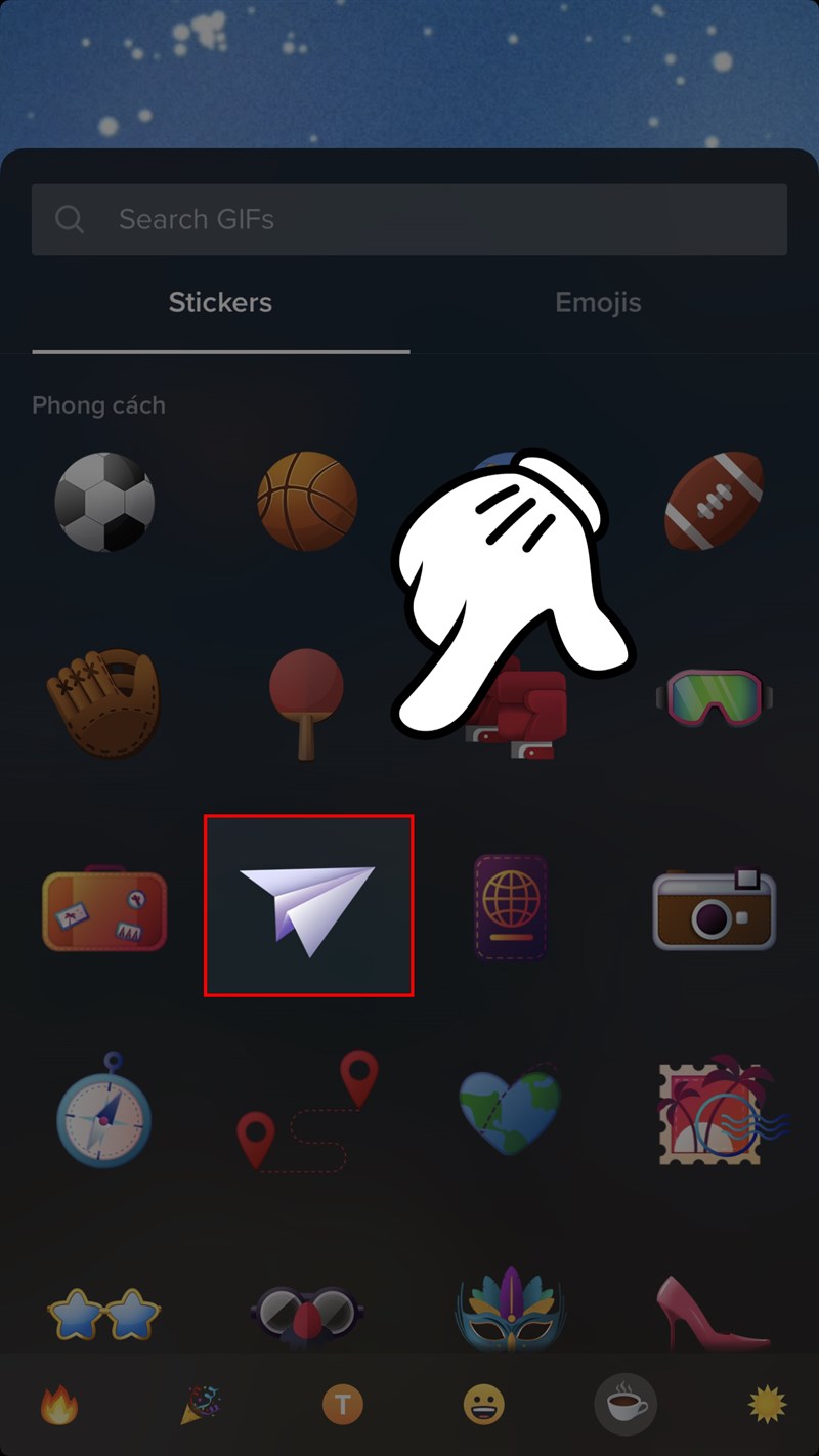 Chọn sticker bạn y&ecirc;u th&iacute;ch