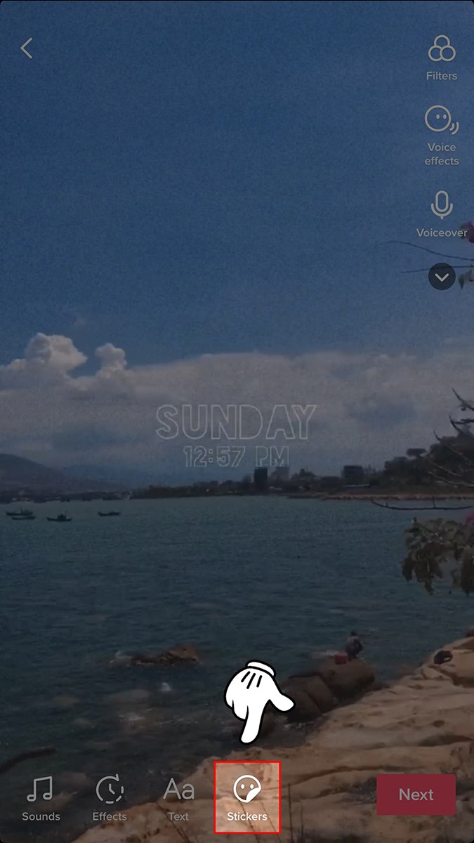 Chọn biểu tượng Sticker