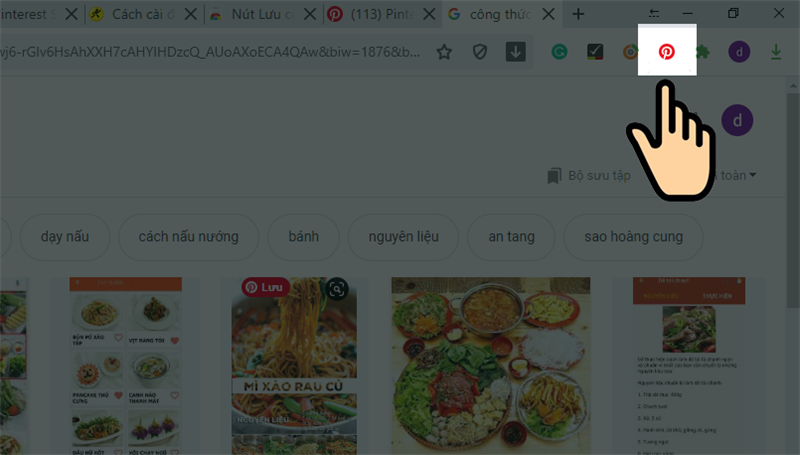 Cách tải nút Pinterest Save Button lưu ảnh bất kỳ lên Pinterest