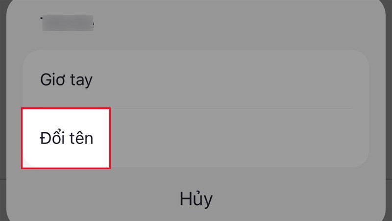 Chọn Đổi tên