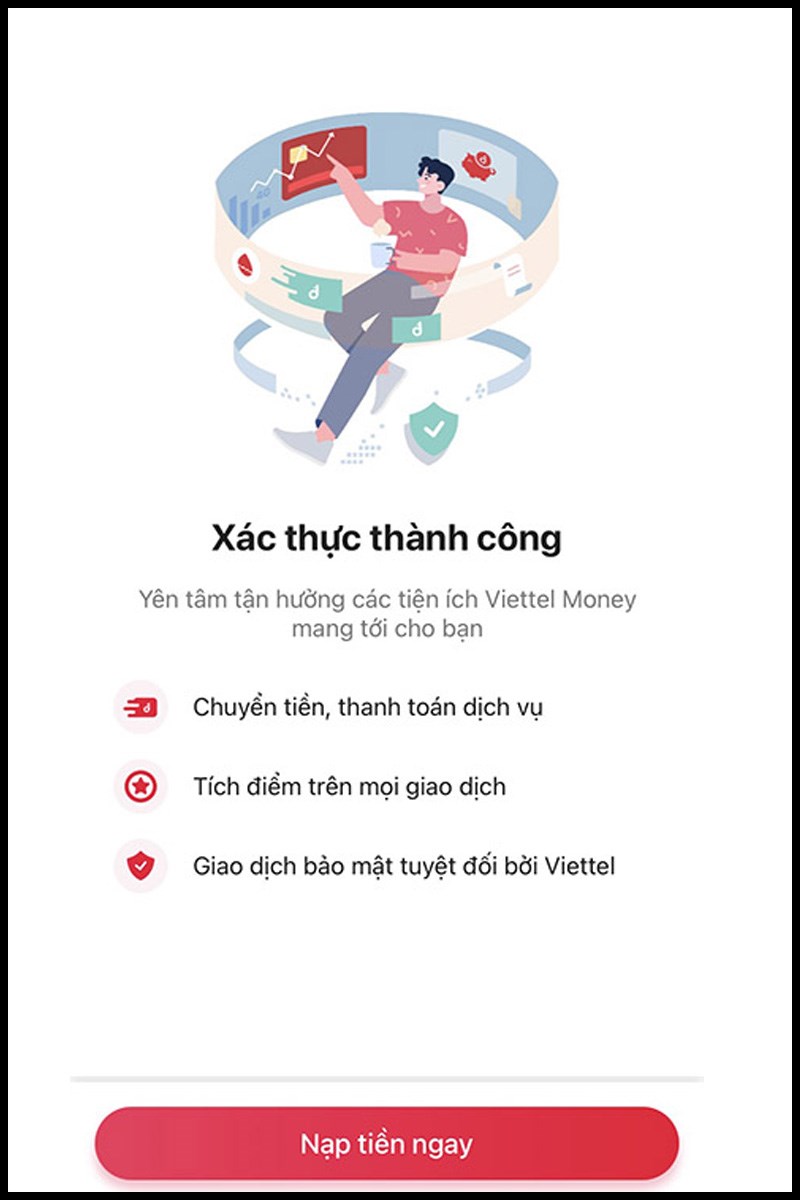 Xác minh danh tính Viettel Money bước 5