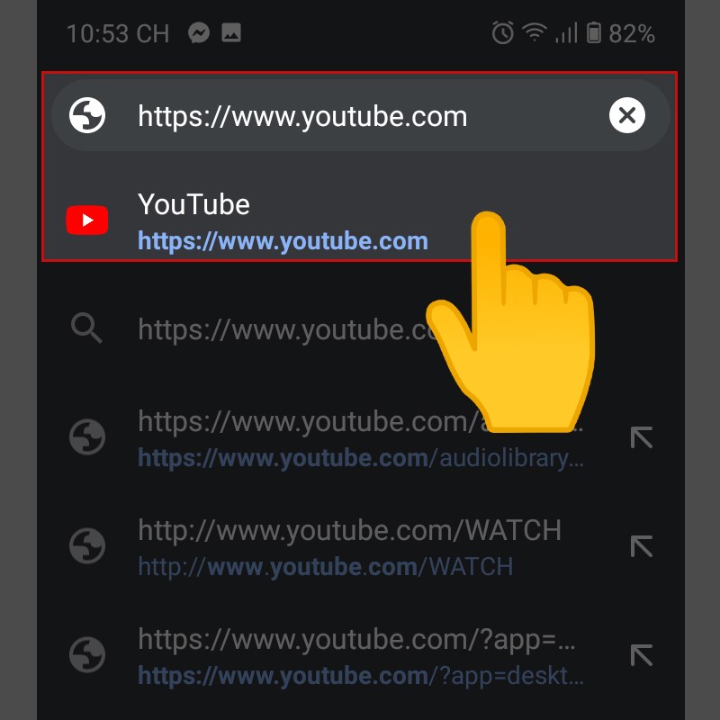 vào google tìm kiếm, gõ từ khóa YouTube