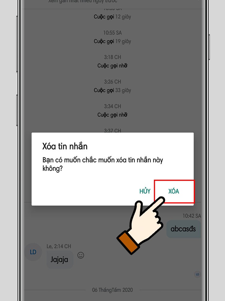 Xác nhận Xóa tin nhắn
