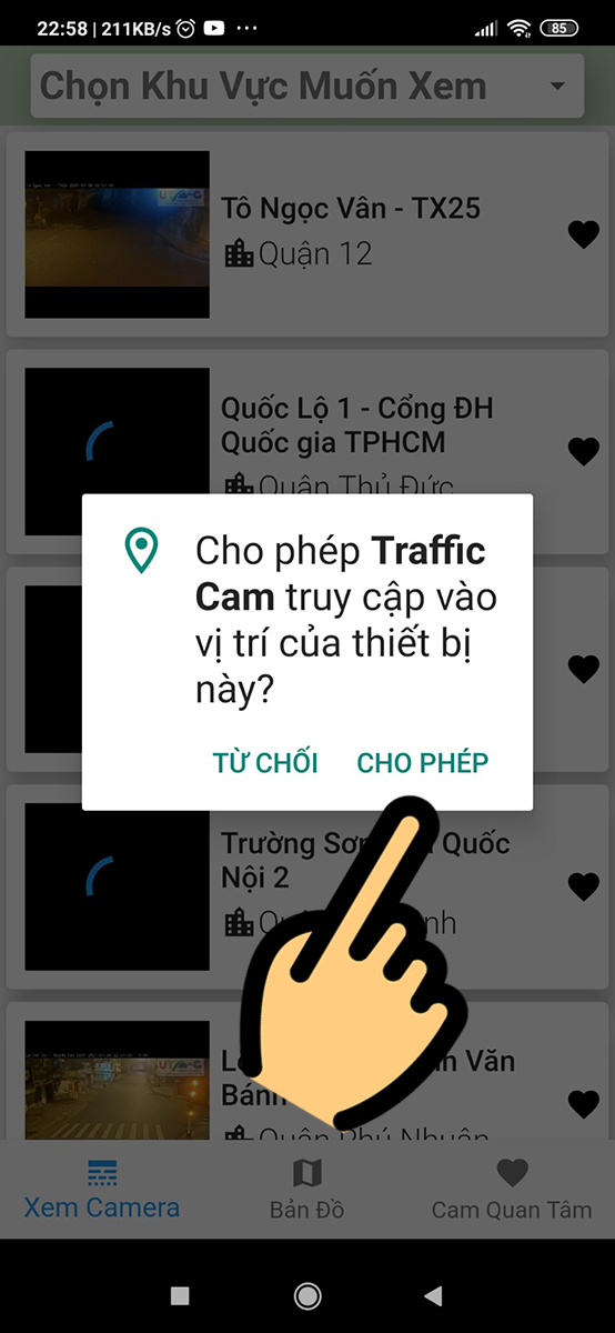 Chọn Cho phép 