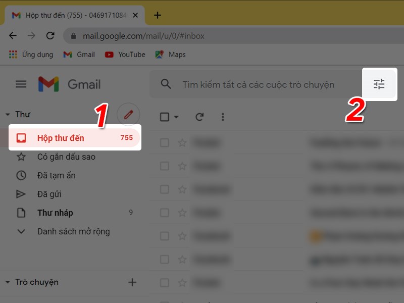 Xóa hàng loạt email trong gmail