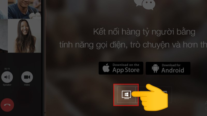 Truy cập link và chọn vào biểu tượng tải dành cho Windows