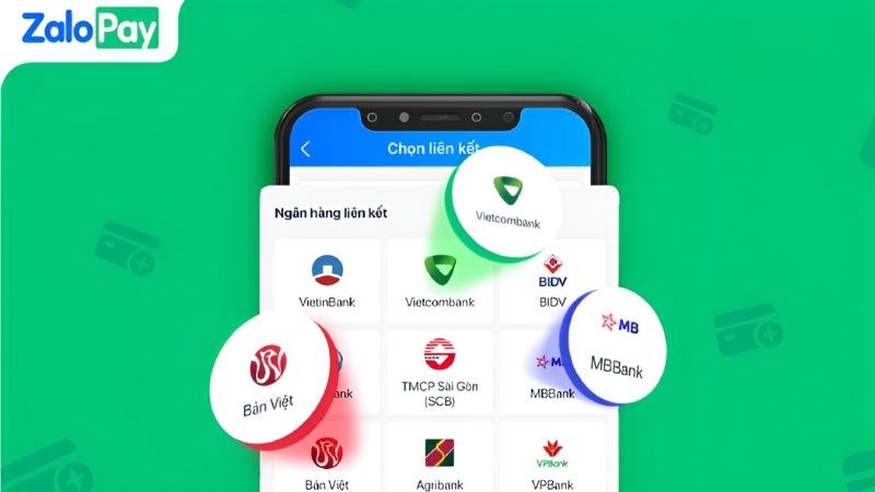 C&aacute;c ng&acirc;n h&agrave;ng li&ecirc;n kết được với Zalopay