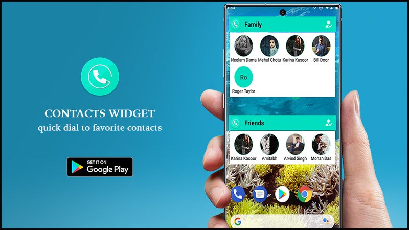 Contacts Widget - Quick Dial Widget - Speed Dial