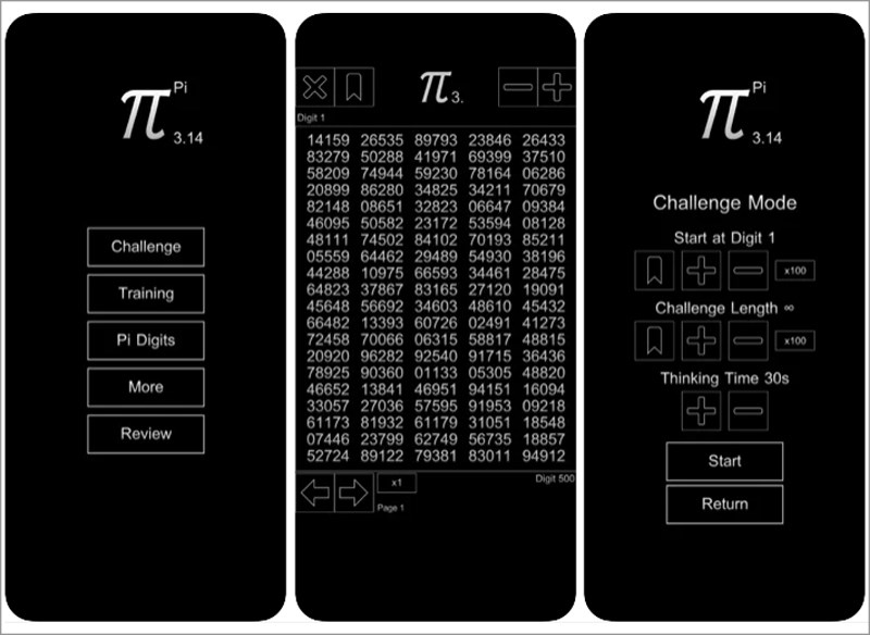 Ứng dụng Memorize Pi Digits - 3.14π