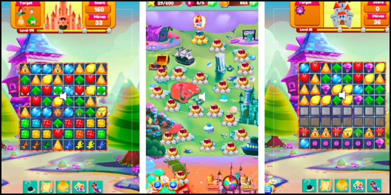  Mermaid Treasure Hunting(No ads) - Match3 puzzle