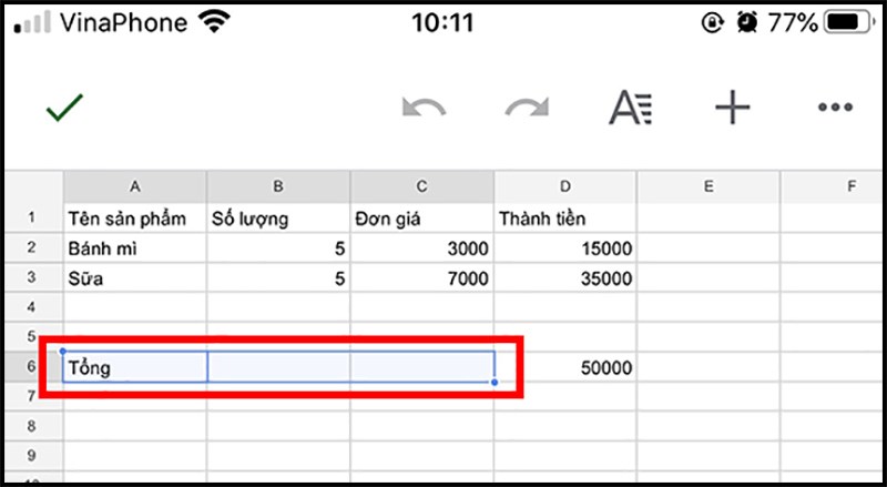 Bước 2: Chọn các ô bạn muốn gộp.