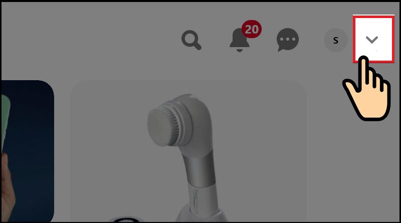 Nhấp v&agrave;o mũi t&ecirc;n xuống ở g&oacute;c tr&ecirc;n b&ecirc;n phải để mở menu