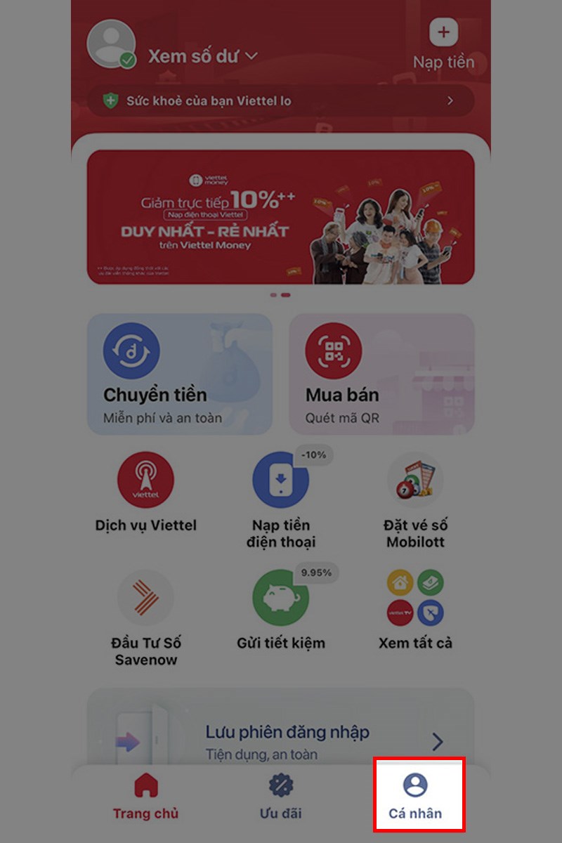 Hủy liên kết thẻ ATM ngân hàng với Viettel Money bước 1 Hủy liên kết thẻ ATM ngân hàng với Viettel Money bước 1