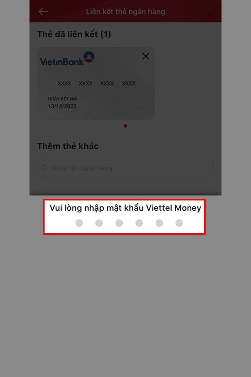 Hủy liên kết thẻ ATM ngân hàng với Viettel Money bước 5 Hủy liên kết thẻ ATM ngân hàng với Viettel Money bước 5